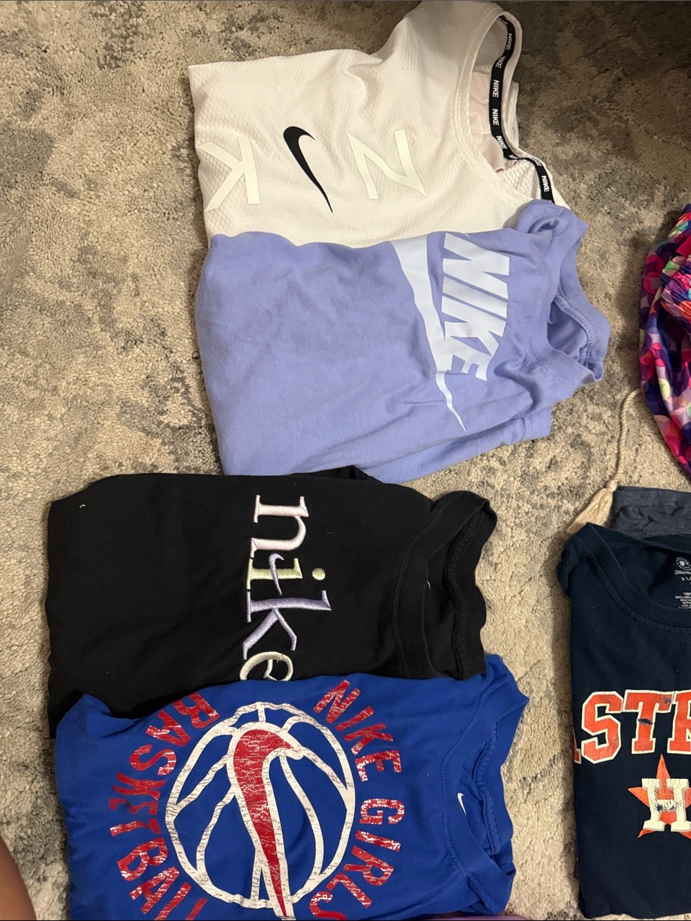 Nike Kids Tee Pack with White, Lavender & Blue Logos